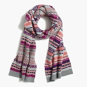 NEW J. Crew Fair Isle Knit Scarf